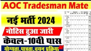 AOC Tradesman Mate Vacancy 2024: AOC में नई 723 पदों बम्फर, ऐसे करे आवेदन